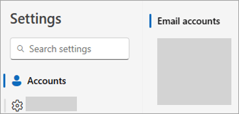 Screenshot of Settings showing Accounts > Email accounts”></li>



<li>You can now add a new account, or manage or delete existing accounts. <strong>Note: </strong>Some third-party email providers, like Gmail, Yahoo, and iCloud, require you to change some settings on their websites before you can add these accounts to Outlook. <strong>To add an account:</strong><ol type=